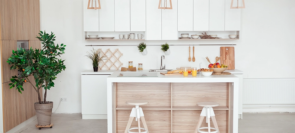 open concept small kitchen